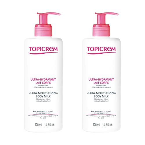 Topicrem Ultra Hydratant Lait Corps Balsam do Ciała, Biały/Różowy, 2 x 500 ml