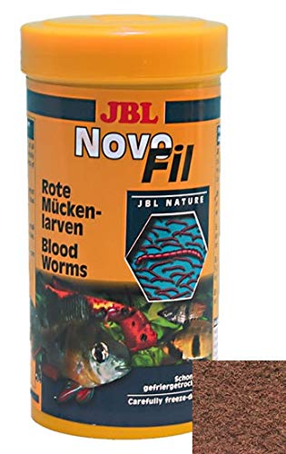 JBL wkład uzupełniający do wybierających się ryb akwariowych, czerwone larwy komarów, NovoFil, 100 ml 3026000