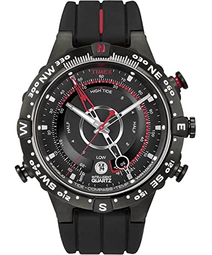 Timex Smart Quartz męski zegarek Tide-Temp-Compass 45 mm silikonowy pasek do zegarka T2N720