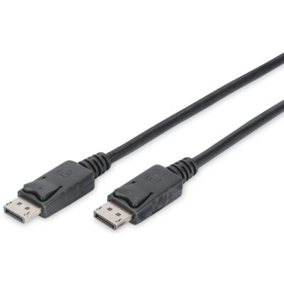 Assmann Kabel połączeniowy DisplayPort 1.2 z zatrzaskami Typ DP/DP M/M czarny 1m AKASSVD00000026