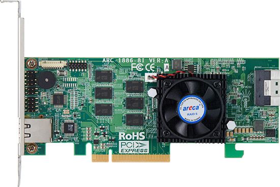 Kontroler Areca PCIe 4.0 x8 - 1x Slim-SAS SFF-8654 ARC-1886-8I