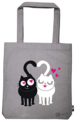 Moses Moses Ed, the Cat Shopper Ed in Love | torba ze 100% bawełny | torba materiałowa na zakupy, do biura lub na uczelnię 27485