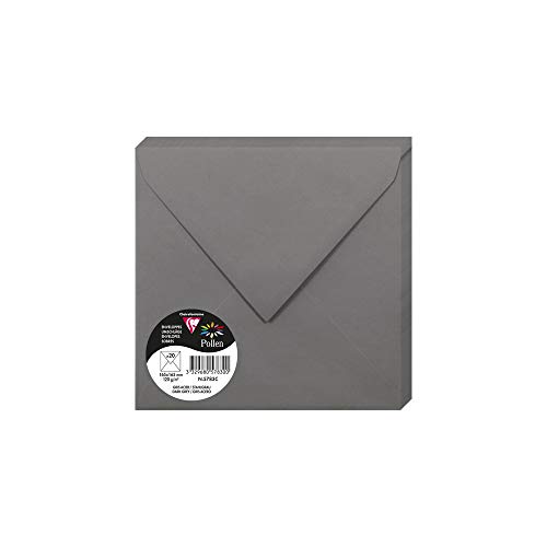 Clairefontaine Koperty pyłkowe, 165 x 165 mm, 120 g - ciemnoszary, 20 sztuk 5783C