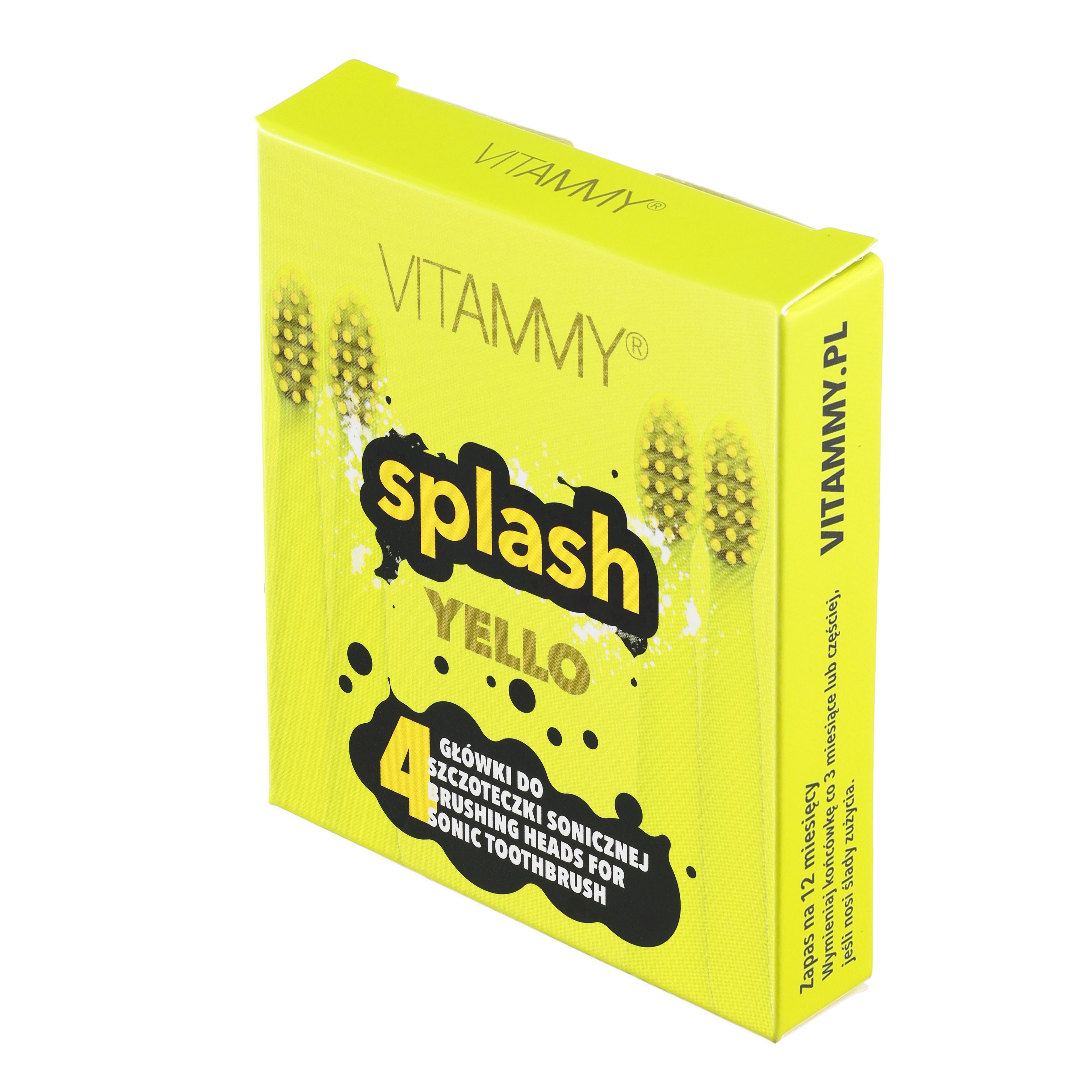 Vitammy Końcówki do szczoteczki SPLASH YELLO 4szt.