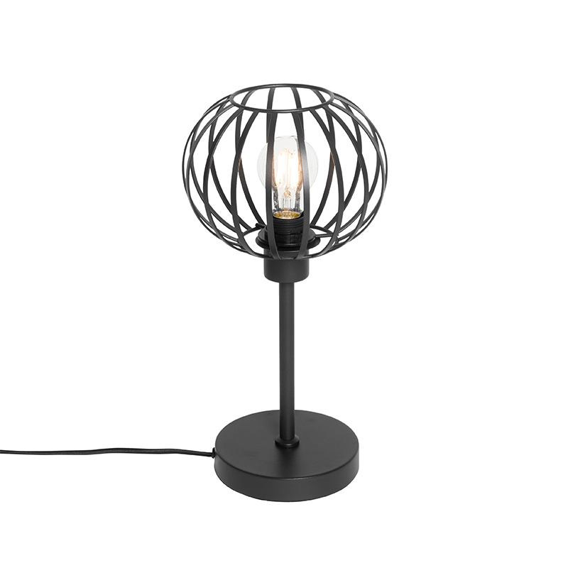QAZQA Designerska lampa stołowa czarna - Johanna