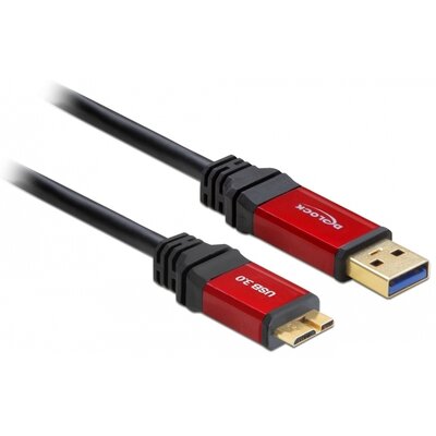 Delock Kabel USB 3.0 Czerwony A > Micro-B 1.0 m