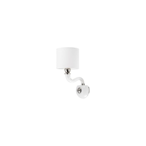 Nowodvorski Klasyczna LAMPA ścienna NEWPORT 8157 abażurowa OPRAWA kinkiet biały