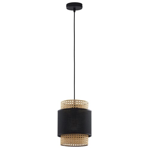 TK Lighting Lampa wisząca nowoczesna BOHO Small Black 1pł. ratan 6540