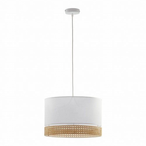 TK Lighting Lampa wisząca nowoczesna PAGLIA Big White ratan   6533