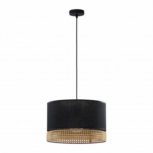 TK Lighting Lampa wisząca nowoczesna PAGLIA Big Black ratan   6543