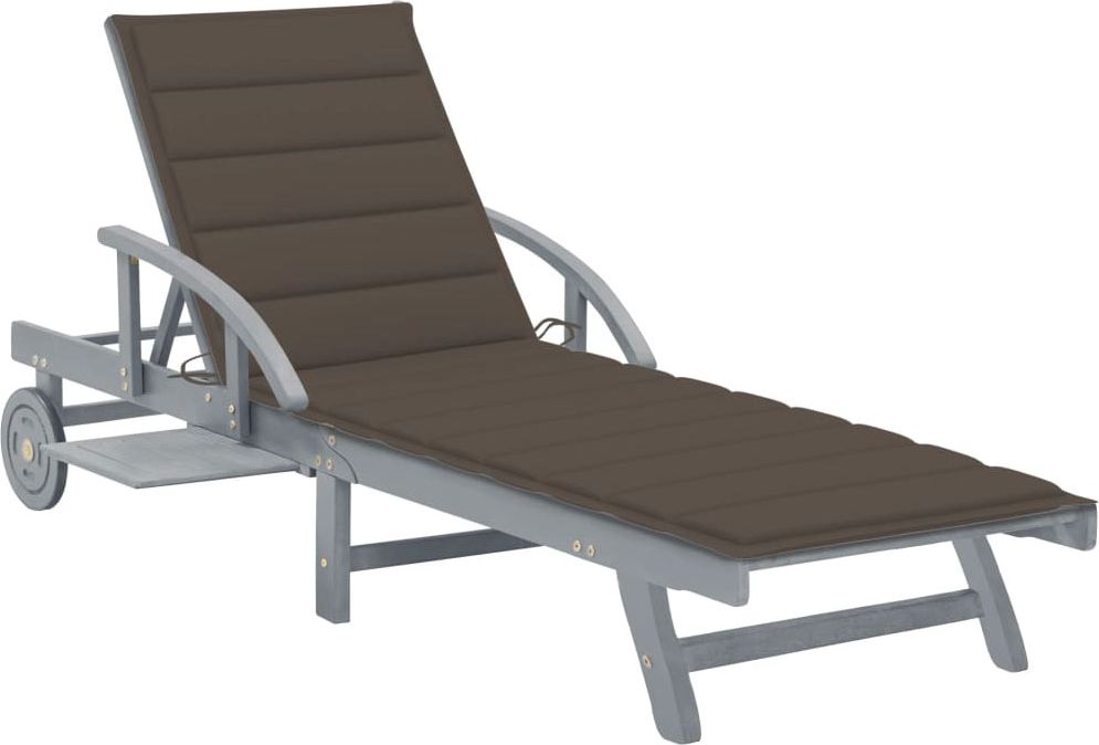 Elior Brązowy leżak ogrodowy - Solar