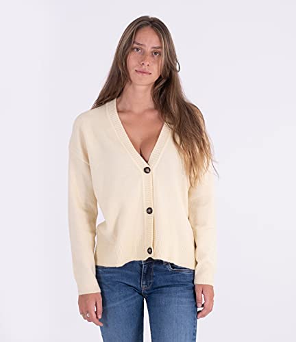 Hurley Damski sweter kardigan z przodu w guziku Nasiona perła M