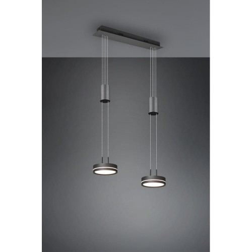 Trio Franklin LED lampa wisząca 2-punktowa antracyt 326510242
