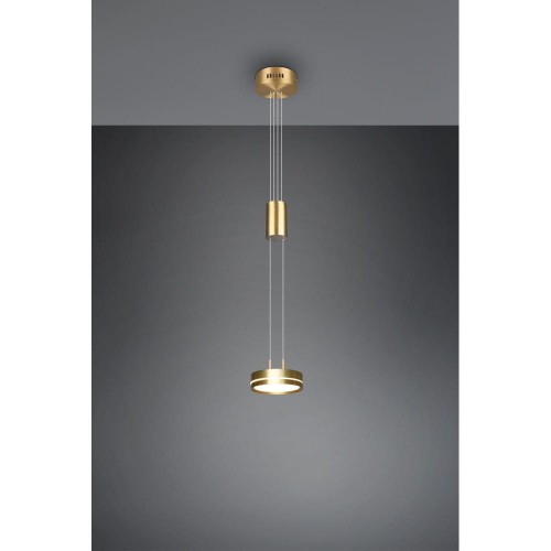 Trio Franklin LED lampa wisząca 1-punktowa mosiądz 326510108
