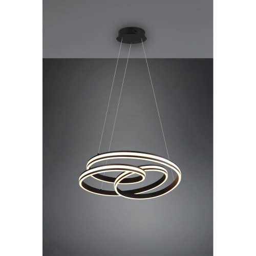 Trio Yara LED lampa wisząca czarna 326210132