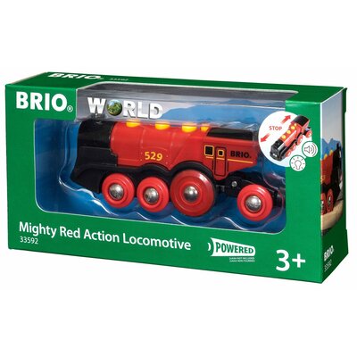 TM Toys Duża czerwona lokomotywa na baterię BRIO