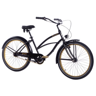 Plumbike La Donna Gold Black 7B 26 cali Czarny