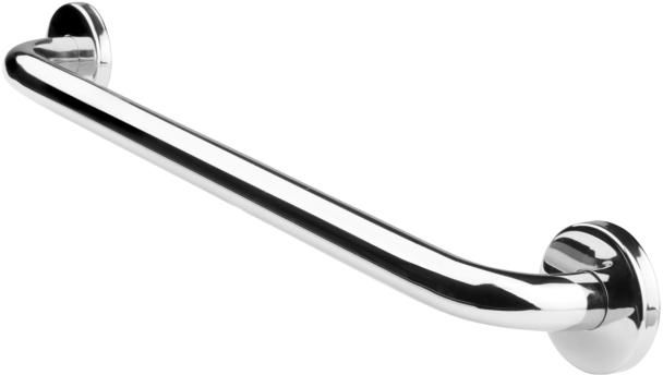Secucare Uchwyt do łazienki i do WC na stałe naścienny biały 25 mm 45 cm Stal polerowana 8010.904.02