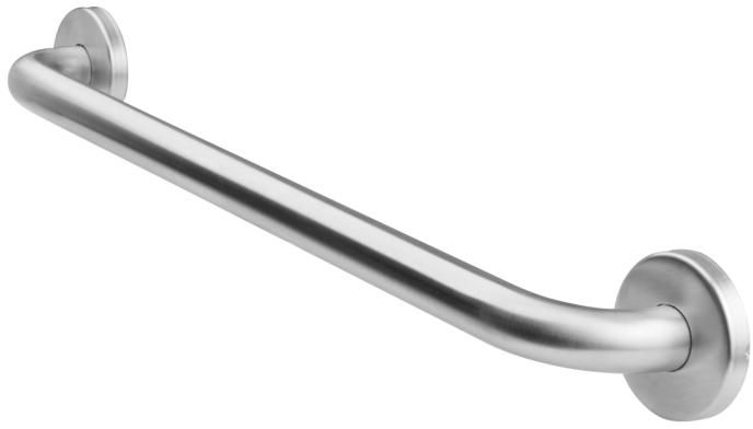 Secucare Uchwyt do łazienki i do WC na stałe naścienny biały 25 mm 45 cm Stal szczotkowana 8010.905.02