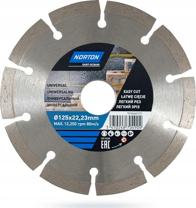 Norton Clipper tarcza diamentowa 125x22,2mm segmentowa standard uniwersalna 70184601271