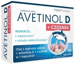 Avet Pharma Avetinol D + Czosnek 60 kapsułek 3725961