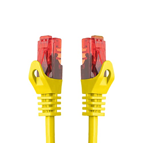 BIGtec 0,15 m LAN kabel sieciowy kabel sieciowy High Speed Ethernet żółty kompatybilny z Cat 5 Cat 6 Cat 7 Cat 8 Switch Router Modem Panel krosowy Access Point Patch Pole patch