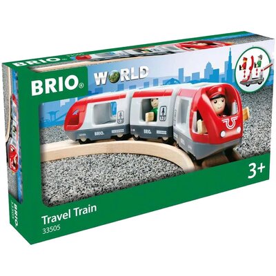 Brio Pociąg osobowy z wagonikami czerwono-biały