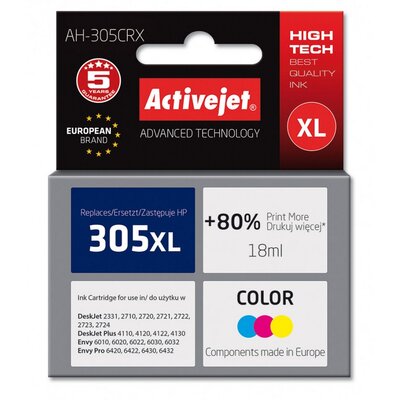 ActiveJet Tusz AH-305CRX zamiennik HP 305XL 3YM63AE Premium 18 ml color)