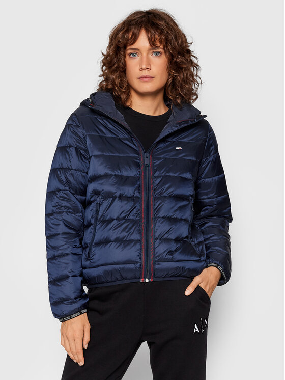 Tommy Jeans Kurtka puchowa Quilted DW0DW09350 Granatowy Regular Fit