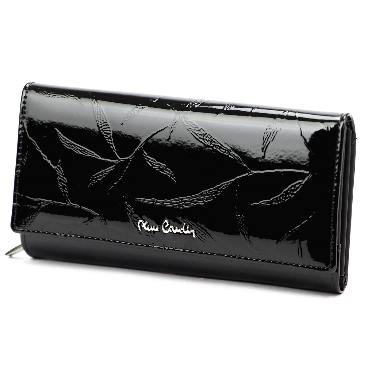 Lakierowany damski portfel z naturalnej skóry Pierre Cardin 02 LEAF 122