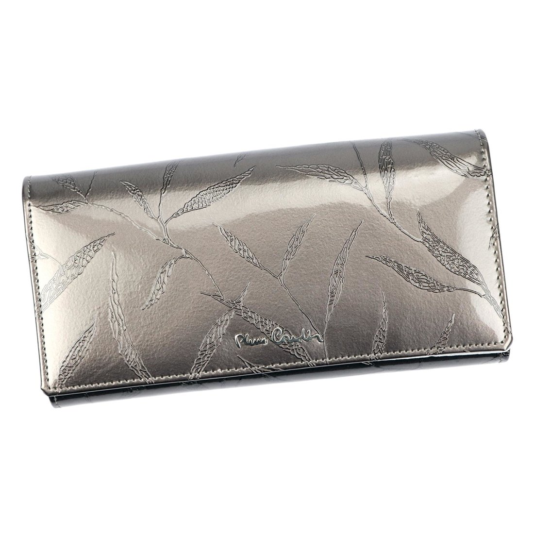 Lakierowany damski portfel z naturalnej skóry Pierre Cardin 02 LEAF 122