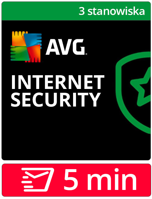 AVG Internet Security 2026 (3 stanowiska, odnowienie na 24 miesiące)