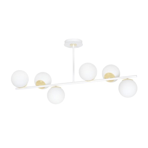 Emibig Floki lampa wisząca 6-punktowa biała/złota 1023/6 1023/6