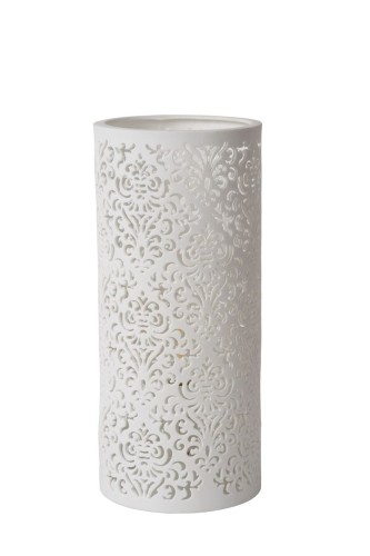 Lucide kant-lampa stołowa o średnicy 12 cm, ceramika, E14, 40 W, biały, 12 x 12 x 28 cm 13511/01/31
