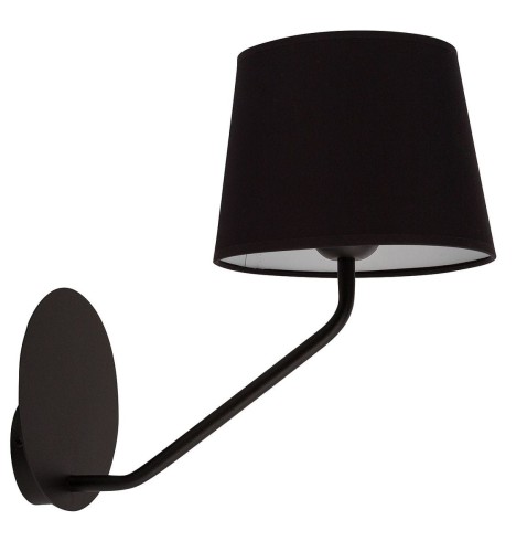 Sigma czarny kinkiet do salonu LIZBONA 32112 lampa ścienna w stylu hotelowym z czarnym abażurem 32112