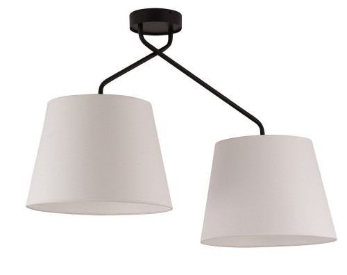 Sigma plafon Lizbona 2 2xE27 czarny/biały 32117 32117