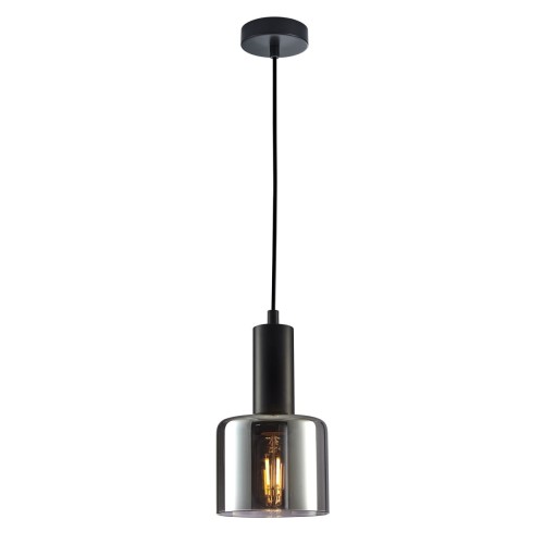 Italux Santia lampa wisząca 1-punktowa czarna/dymiona PND-65342-1-BK+SG PND-65342-1-BK+SG
