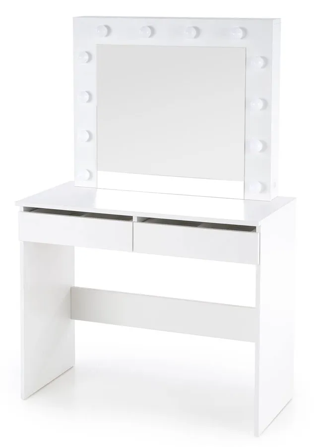 Biurko białe z toaletką z lustrem P8-C39