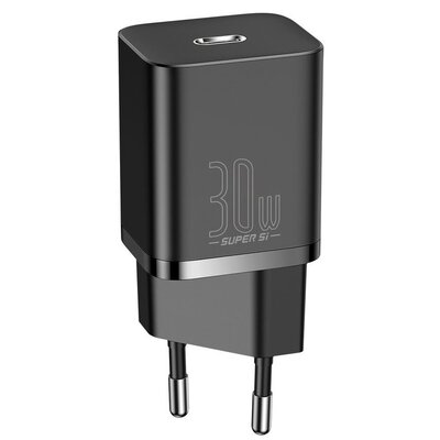 Ładowarka sieciowa zasilacz Baseus Super Si USB-C Type C PD Power Delivery 30W Czarna