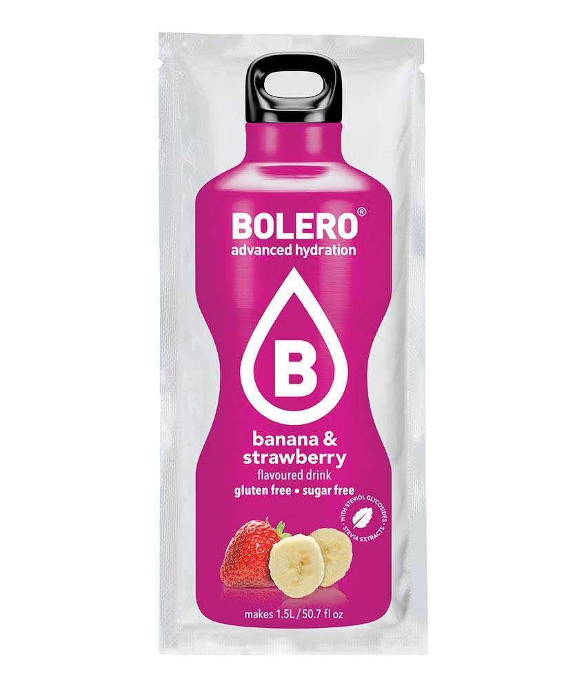 BOLERO Bolero Napój koncentrat 1 kcal Banan i Truskawka 9g
