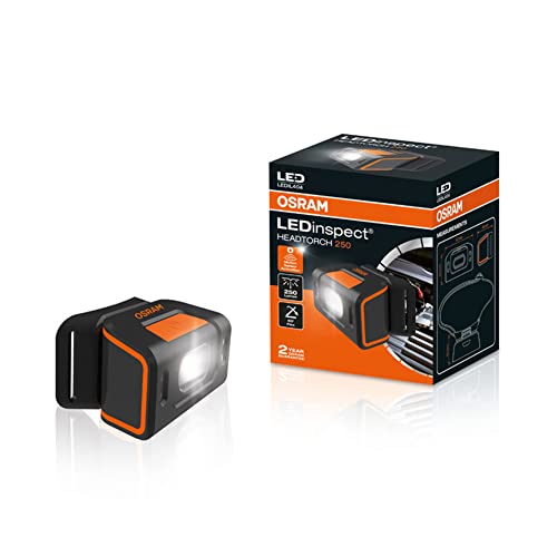 OSRAM LEDinspect HEADTORCH250, lampa warsztatowa LED, ładowalna latarka czołowa LED, latarka czołowa LED z czujnikami ruchu