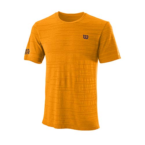 Wilson Wilson Męska koszulka z krótkim rękawem, KAOS RAPIDE SMLS CREW wielokolorowa Pomarańczowy (Koi Orange) S WRA788804SM