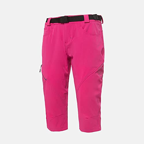 IZAS IZAS Damskie spodnie ze streczu 3/4 Lliam Fuxia/Ciemnoszary XXL IWPSH01004-Pink-XL