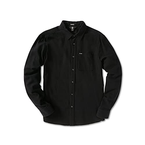 Volcom Męska koszula Caden Solid L/S z kołnierzem button-down czarny czarny M