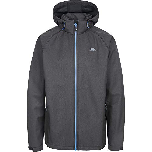Trespass Męska kurtka softshell Maverick z regulowanym kapturem Czarny XXS MAJKSSTR0005_BLKXXS