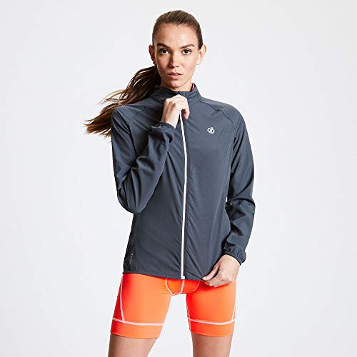 Dare 2b Dare2b damska kurtka przeciwwiatrowa DWL429 68514L Resilient' odblaskowa kurtka typu Windshell, szary hebanowy, 14 DWL429 68514L
