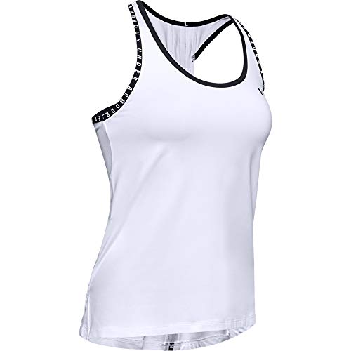 Under Armour Damski UA Knockout Tank, tank top treningowy, niezbędna odzież na siłownię (White/White/Black(100)) XXL 1351596-100-XX-Large