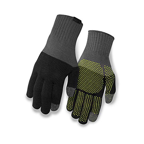 Giro Wi Merino Knit Wool rękawiczki rowerowe dla dorosłych, uniseks szary/czarny L-XL