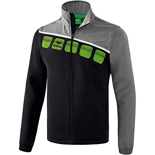 Erima męska kurtka 5-C z odpinanymi rękawami black/Grey marl/White S 1061903