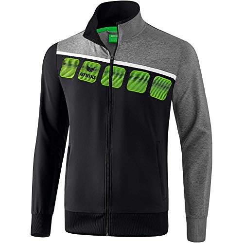 Erima męska kurtka prezentacyjna 5-C black/Grey marl/White S 1011904